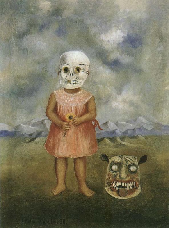 Frida Kahlo The girl masked with death china oil painting image